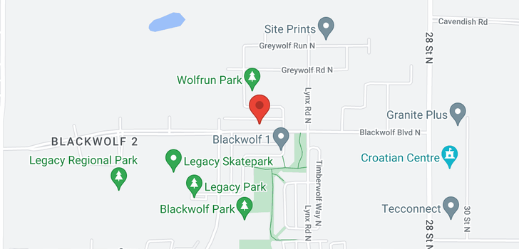 map of 553 Blackwolf Boulevard N